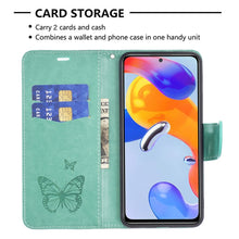 Load image into Gallery viewer, Two Butterflies Embossing Leather Phone Case, For Xiaomi Redmi Note 11 Pro International Version