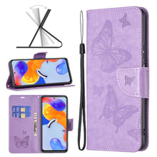 Load image into Gallery viewer, Two Butterflies Embossing Leather Phone Case, For Xiaomi Redmi Note 11 Pro International Version