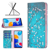 Colored Drawing Pattern Invisible Magnetic Horizontal Flip Leather Phone Case, For Xiaomi Redmi Note 11 International Version