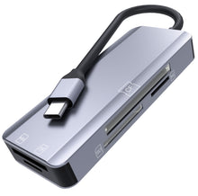 Load image into Gallery viewer, NK-3044 5 in 1 USB-C / Type-C to MS / M2 / CF / TF / SD Card Slots Card Reader, NK-3044