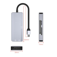 Load image into Gallery viewer, NK-3044 5 in 1 USB-C / Type-C to MS / M2 / CF / TF / SD Card Slots Card Reader, NK-3044