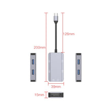 Load image into Gallery viewer, NK-3049 6 in 1 USB-C / Type-C to TF / SD Card Slot + 4 USB Female Adapter, NK-3049
