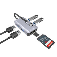 Load image into Gallery viewer, NK-3049H 6 in 1 USB-C / Type-C to TF / SD Card Slot + USB 3.0 + 3 USB 2.0 Female Adapter, NK-3049H