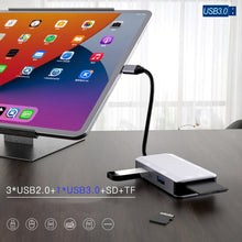 Load image into Gallery viewer, NK-3049H 6 in 1 USB-C / Type-C to TF / SD Card Slot + USB 3.0 + 3 USB 2.0 Female Adapter, NK-3049H