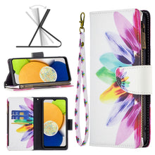 Load image into Gallery viewer, Colored Drawing Pattern Zipper Leather Phone Case, For Samsung Galaxy A03 166mm