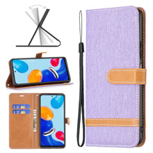 Load image into Gallery viewer, Color Matching Denim Texture Leather Phone Case, For Xiaomi Redmi Note 11 Global, For Samsung Galaxy A23 5G