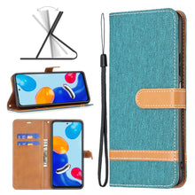 Load image into Gallery viewer, Color Matching Denim Texture Leather Phone Case, For Xiaomi Redmi Note 11 Global, For Samsung Galaxy A23 5G