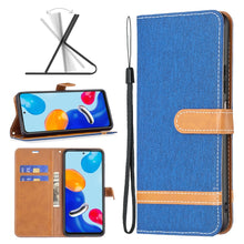 Load image into Gallery viewer, Color Matching Denim Texture Leather Phone Case, For Xiaomi Redmi Note 11 Global, For Samsung Galaxy A23 5G