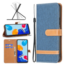 Load image into Gallery viewer, Color Matching Denim Texture Leather Phone Case, For Xiaomi Redmi Note 11 Global, For Samsung Galaxy A23 5G