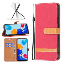 Load image into Gallery viewer, Color Matching Denim Texture Leather Phone Case, For Xiaomi Redmi Note 11 Global, For Samsung Galaxy A23 5G