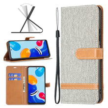 Load image into Gallery viewer, Color Matching Denim Texture Leather Phone Case, For Xiaomi Redmi Note 11 Global, For Samsung Galaxy A23 5G