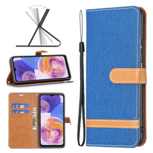 Load image into Gallery viewer, Color Matching Denim Texture Leather Phone Case, For Xiaomi Redmi Note 11 Global, For Samsung Galaxy A23 5G