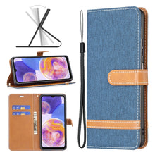 Load image into Gallery viewer, Color Matching Denim Texture Leather Phone Case, For Xiaomi Redmi Note 11 Global, For Samsung Galaxy A23 5G