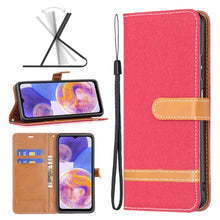 Load image into Gallery viewer, Color Matching Denim Texture Leather Phone Case, For Xiaomi Redmi Note 11 Global, For Samsung Galaxy A23 5G