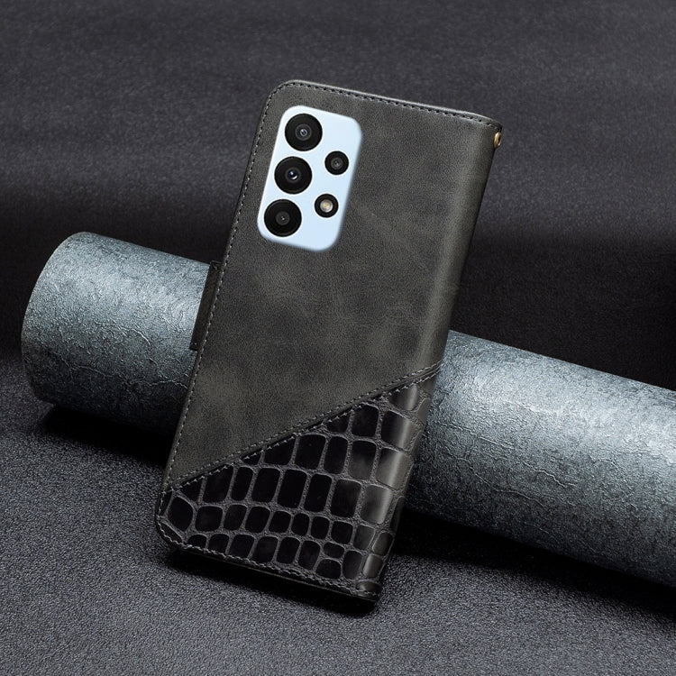 Matching Color Crocodile Texture Leather Phone Case, For Samsung Galaxy A23 5G