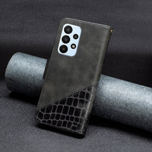 Load image into Gallery viewer, Matching Color Crocodile Texture Leather Phone Case, For Samsung Galaxy A23 5G
