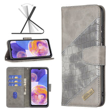 Load image into Gallery viewer, Matching Color Crocodile Texture Leather Phone Case, For Samsung Galaxy A23 5G
