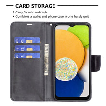 Load image into Gallery viewer, Lambskin Texture Pure Color Flip Leather Phone Case, For Samsung Galaxy A03 166mm