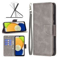 Load image into Gallery viewer, Lambskin Texture Pure Color Flip Leather Phone Case, For Samsung Galaxy A03 166mm