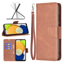 Load image into Gallery viewer, Lambskin Texture Pure Color Flip Leather Phone Case, For Samsung Galaxy A03 166mm