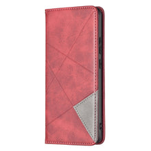 Load image into Gallery viewer, Rhombus Texture Magnetic Leather Phone Case, For Samsung Galaxy A03 166mm