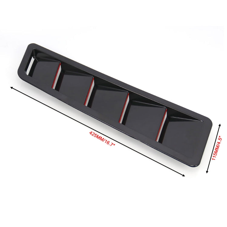2 in 1 Car Air Intake Scoop Bonnet Hood Vent Louver Cooling Panel Trim Set, SSW007A-BK-R Black, SSW007A-C-R Carbon Fiber