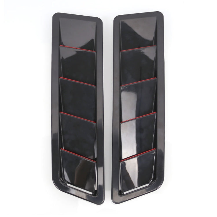 2 in 1 Car Air Intake Scoop Bonnet Hood Vent Louver Cooling Panel Trim Set, SSW007A-BK-R Black, SSW007A-C-R Carbon Fiber