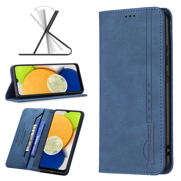 BF08 Magnetic RFID Flip Leather Phone Case, For Samsung Galaxy A03 166mm