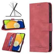 Load image into Gallery viewer, BF09 Magnetic Buckle RFID Flip Leather Phone Case, For Samsung Galaxy A03 166mm