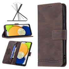 Load image into Gallery viewer, BF09 Magnetic Buckle RFID Flip Leather Phone Case, For Samsung Galaxy A03 166mm