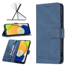 Load image into Gallery viewer, BF09 Magnetic Buckle RFID Flip Leather Phone Case, For Samsung Galaxy A03 166mm