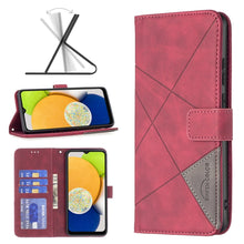Load image into Gallery viewer, BF05 Magnetic Buckle Rhombus Texture Leather Phone Case, For Samsung Galaxy A03 166mm