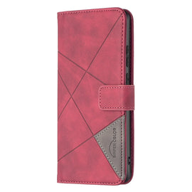 BF05 Magnetic Buckle Rhombus Texture Leather Phone Case, For Samsung Galaxy A03 166mm