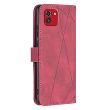 Load image into Gallery viewer, BF05 Magnetic Buckle Rhombus Texture Leather Phone Case, For Samsung Galaxy A03 166mm