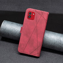 Load image into Gallery viewer, BF05 Magnetic Buckle Rhombus Texture Leather Phone Case, For Samsung Galaxy A03 166mm