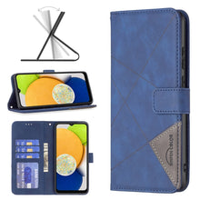 Load image into Gallery viewer, BF05 Magnetic Buckle Rhombus Texture Leather Phone Case, For Samsung Galaxy A03 166mm