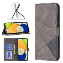 Load image into Gallery viewer, BF05 Magnetic Buckle Rhombus Texture Leather Phone Case, For Samsung Galaxy A03 166mm