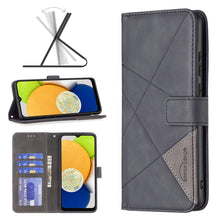 Load image into Gallery viewer, BF05 Magnetic Buckle Rhombus Texture Leather Phone Case, For Samsung Galaxy A03 166mm