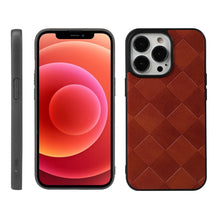 Load image into Gallery viewer, Weave Plaid PU Phone Case, For iPhone 13 mini, For iPhone 12 mini, For iPhone 12 / 12 Pro, For iPhone 12 Pro Max