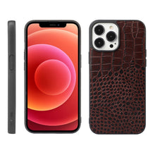 Load image into Gallery viewer, Crocodile Top Layer Cowhide Leather Case, For iPhone 13 mini, For iPhone 12 mini, For iPhone 12 / 12 Pro, For iPhone 12 Pro Max