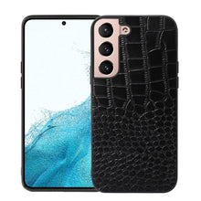 Load image into Gallery viewer, Crocodile Top Layer Cowhide Leather Phone Case, For Samsung Galaxy S22 5G, For Samsung Galaxy S22+ 5G, For Samsung Galaxy S22 Ultra 5G, For Samsung Galaxy Z Flip 3 5G, For Samsung Galaxy Z Fold2 5G, For Samsung Galaxy Z Fold3 5G
