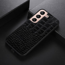 Load image into Gallery viewer, Crocodile Top Layer Cowhide Leather Phone Case, For Samsung Galaxy S22 5G, For Samsung Galaxy S22+ 5G, For Samsung Galaxy S22 Ultra 5G, For Samsung Galaxy Z Flip 3 5G, For Samsung Galaxy Z Fold2 5G, For Samsung Galaxy Z Fold3 5G