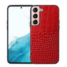 Load image into Gallery viewer, Crocodile Top Layer Cowhide Leather Phone Case, For Samsung Galaxy S22 5G, For Samsung Galaxy S22+ 5G, For Samsung Galaxy S22 Ultra 5G, For Samsung Galaxy Z Flip 3 5G, For Samsung Galaxy Z Fold2 5G, For Samsung Galaxy Z Fold3 5G