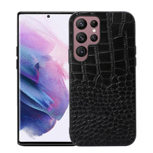Load image into Gallery viewer, Crocodile Top Layer Cowhide Leather Phone Case, For Samsung Galaxy S22 5G, For Samsung Galaxy S22+ 5G, For Samsung Galaxy S22 Ultra 5G, For Samsung Galaxy Z Flip 3 5G, For Samsung Galaxy Z Fold2 5G, For Samsung Galaxy Z Fold3 5G