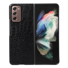 Load image into Gallery viewer, Crocodile Top Layer Cowhide Leather Phone Case, For Samsung Galaxy S22 5G, For Samsung Galaxy S22+ 5G, For Samsung Galaxy S22 Ultra 5G, For Samsung Galaxy Z Flip 3 5G, For Samsung Galaxy Z Fold2 5G, For Samsung Galaxy Z Fold3 5G
