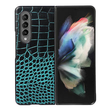 Load image into Gallery viewer, Crocodile Top Layer Cowhide Leather Phone Case, For Samsung Galaxy S22 5G, For Samsung Galaxy S22+ 5G, For Samsung Galaxy S22 Ultra 5G, For Samsung Galaxy Z Flip 3 5G, For Samsung Galaxy Z Fold2 5G, For Samsung Galaxy Z Fold3 5G