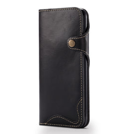 Denior Oil Wax Cowhide Magnetic Button Horizontal Flip Leather Case with Card Slots & Wallet, For iPhone 6, For iPhone 6 Plus / 6s Plus, For iPhone 7 / 8, For iPhone 7 Plus / 8 Plus, For iPhone X / XS, For Galaxy S8, For iPhone XR, For Galaxy S8 Plus  ...