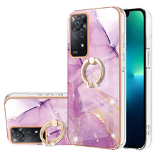 Load image into Gallery viewer, Electroplating Marble Pattern IMD TPU Shockproof Phone Case with Ring Holder, For Xiaomi Redmi Note 11 Pro 5G / 4G, For Xiaomi Redmi Note 11 4G / Note 11S, For Xiaomi Redmi Note 11 5G China / Poco M4 Pro 5G / Note 11T 5G India                          ...