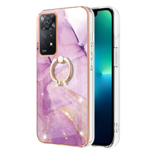 Load image into Gallery viewer, Electroplating Marble Pattern IMD TPU Shockproof Phone Case with Ring Holder, For Xiaomi Redmi Note 11 Pro 5G / 4G, For Xiaomi Redmi Note 11 4G / Note 11S, For Xiaomi Redmi Note 11 5G China / Poco M4 Pro 5G / Note 11T 5G India                          ...