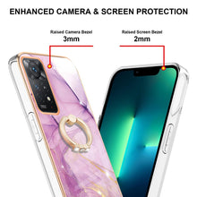 Load image into Gallery viewer, Electroplating Marble Pattern IMD TPU Shockproof Phone Case with Ring Holder, For Xiaomi Redmi Note 11 Pro 5G / 4G, For Xiaomi Redmi Note 11 4G / Note 11S, For Xiaomi Redmi Note 11 5G China / Poco M4 Pro 5G / Note 11T 5G India                          ...